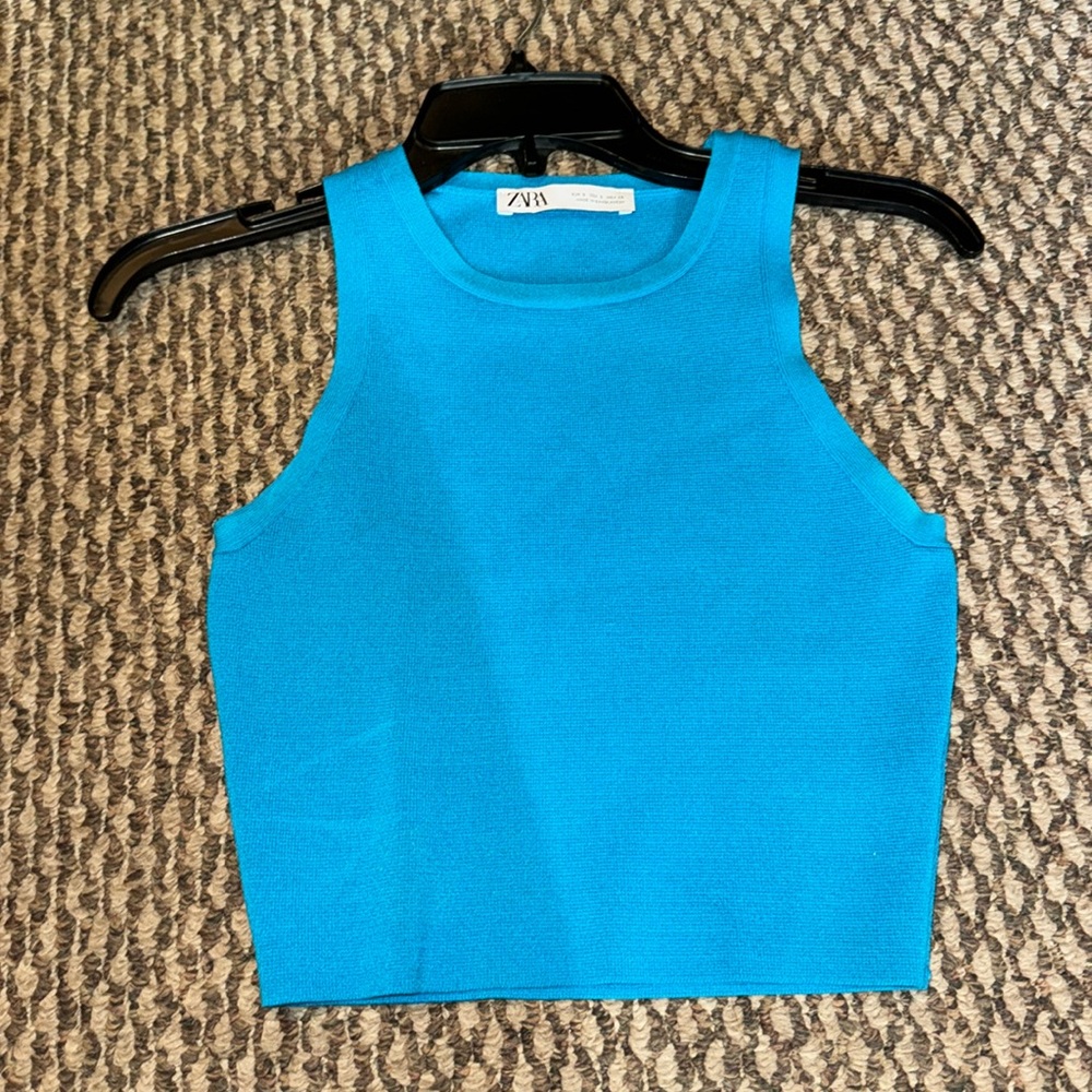 Zara blue tank